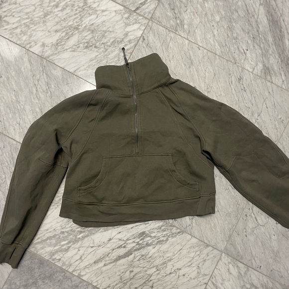 Green Lululemon scuba sweater size M/L - Picture 1 of 1